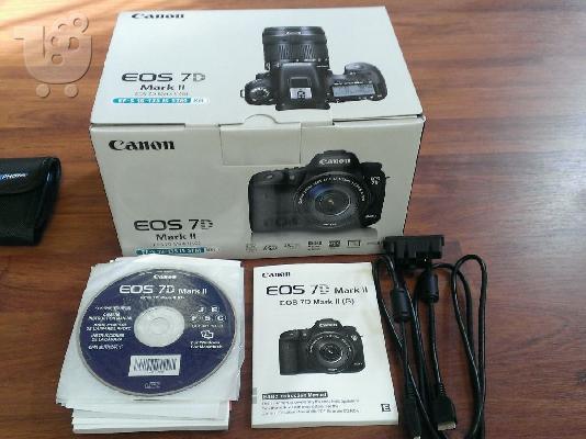 PoulaTo: Canon - DSLR φωτογραφική μηχανή EOS 7D Mark II με την EF-S 18-135mm IS STM Φακός - Μαύρο